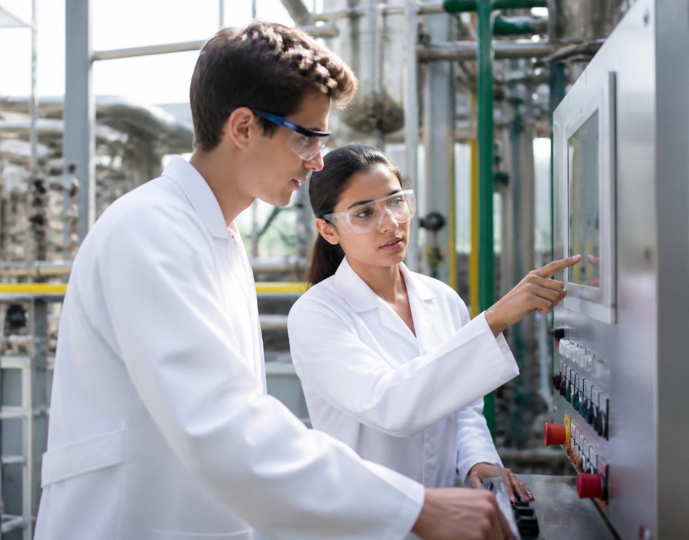 Studenten aan het werk tijdens hun technische stage